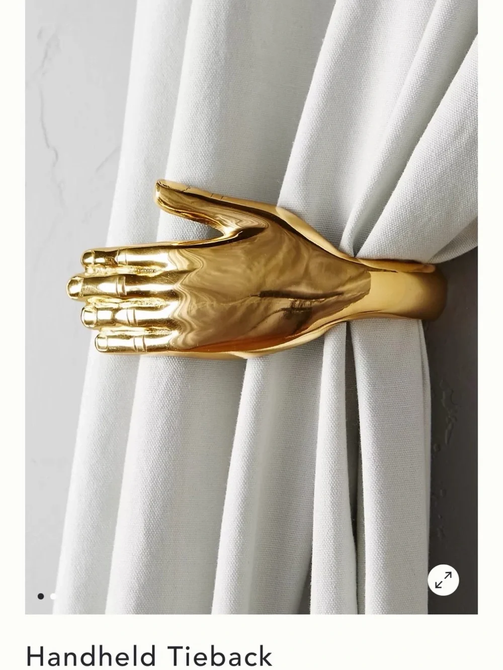 Anthropologie Gold Handheld Tieback